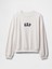 Kadın Bej Vintage Soft Oversize Gap Logo Sweatshirt 2