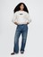 Kadın Bej Vintage Soft Oversize Gap Logo Sweatshirt 5