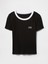 Kadın Siyah Gap Logo Crop T-Shirt 2