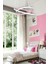 Axes Modern Tasarım Pembe Renk - Yatak Odası - Salon -Çocuk Odası - Mutfak Beyaz LED 2 Li Avize 5