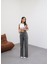 Arkasi Lasti̇kli̇ Pi̇leli̇ Dökümlü Wide Leg Pantolon 1
