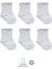 Bistyle 6lı Penye Düz Soket Çorap BS6008 Gri Melanj 1
