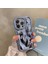 Apple iPhone 15 Pro Max Mavi Hologram Kabartmalı Parlak Silikon Telefon Kılıfı 1