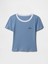 Kadın Mavi Gap Logo Crop T-Shirt 2