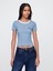 Kadın Mavi Gap Logo Crop T-Shirt 3