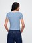 Kadın Mavi Gap Logo Crop T-Shirt 4