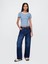 Kadın Mavi Gap Logo Crop T-Shirt 5
