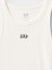 Kadın Kırık Beyaz Gap Logo Fitilli Halter Yaka Atlet 3