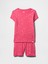 Kız Çocuk Pembe Organik Pamuk Pijama Takımı 1