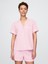 Kadın Pembe Poplin Pijama Üstü 1