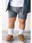 Bistyle Basic Kaymaz Penye Soket Çorap 3'lü BS10107 Pudra Ekru Somon 4
