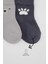 Bistyle Bear Penye Soket Çorap 2'li BS10116 Gri 3