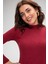Kadın Bordo Kaşkorse Balıkçı Yaka Uzun Kollu Bodycon Mini Elbise Akdenizpos Yeni 5