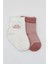 Bistyle Big Heart Penye Soket Çorap 2'li BS10117 Pudra 2