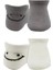 Bistyle 2'li Sneakers Smile Penye Çorap BS20106 Gri Ekru 2