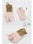 Bistyle 2'li Sneakers Smile Penye Çorap BS20106 Pembe Ekru 5