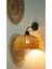 Rattan Aplik 25 x 30 cm "stone" - El Yapımı Doğal Aydınlatma 1
