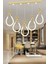 Vojens 5'li Sıralı 67 Watt Gold Ledli Kelebek Detaylı Modern Koridor, Yatak Odası Salon Sarkıt LED 1