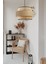 Bohem Triple Metal Kasalı Gerçek Rattan ve Kahve Kumaş Salon Avize Üç Katlı Pasta Yatak Odası Sarkı 2
