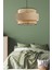 Bohem Triple Metal Kasalı Gerçek Rattan ve Kahve Kumaş Salon Avize Üç Katlı Pasta Yatak Odası Sarkı 3