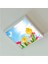 Banyo Avize- 60WATT-60 cm x 60 cm LED Yatak Odası Avize-Renkli Laleler Tasarım Aydınlatma-Tavana Model 4