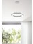 Hexagon ( Gri Kasa, Beyaz Işık ) Ledli Modern LED Avize, Salon, Mutfak, Oturma Yatak Odası, Sarkıt 2