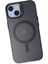 Apple iPhone 15 Kılıf Mateks Magsafe Kapak - Siyah Glstd 4