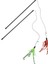 Kedi Oltası, Zilli, Yün İpler Uc, Uzun Dalı İp-70cm, Çeşitli Renklerde, 50cm 1