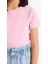 Kız Çocuk Slim Fit Dar Kesim Bisiklet Yaka Ribana Basic Düz Kısa Kollu Tişört B3054A825SM 4
