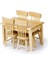 5 Adet / Takım 1:12 Mini Dollhouse Mobilya Ahşap Yemek Masası Sandalye Seti Cep Oyuncak (Ahşap) (Yurt Dışından) 1