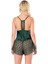 Koyu Yeşil Saten Babydoll Şort Takımı 3