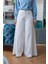 1162-GABARDIN Pantolon Etek Beyaz 4
