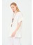 Kadın %100 Pamuklu T-Shirt (Kolye Hediyeli)-Beyaz 3