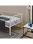 Alchera Daybed Tek Kişilik Sedir Divan Metal Karyola Beyaz 3