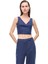 Lacivert Akars Slim Fit V-Yaka Bluz 1