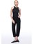 Amorinas Slim Fit Standart Boy Sıfır Kol Bisiklet Yaka Siyah Bluz 1
