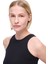 Amorinas Slim Fit Standart Boy Sıfır Kol Bisiklet Yaka Siyah Bluz 2