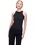 Amorinas Slim Fit Standart Boy Sıfır Kol Bisiklet Yaka Siyah Bluz 3