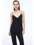 Farewell Regular Fit Standart Boy Askılı V-Yaka Siyah Bluz 1
