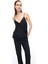 Farewell Regular Fit Standart Boy Askılı V-Yaka Siyah Bluz 2