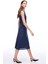 Lacivert Akars Regular Fit Midi Boy Elbise 2