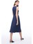 Lacivert Akars Regular Fit Midi Boy Elbise 5