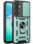 Samsung Galaxy S25 Plus Kılıf Pars Lens Yüzüklü Silikon - Yeşil Gnzrz 1