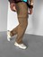 Erkek Baggy Fit Kargo Pantolon Kahverengi 4