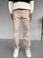 Erkek Baggy Fit Kargo Pantolon Bej 4