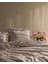 Obernai Çift Kişilik %100 Pamuk Fırfırlı Düz Yıkamalı Nevresim Takımı - Bej 2