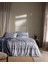Candide King Size %100 Pamuk Madame Coco Crep Baskılı Nevresim Takımı - Mavi 1
