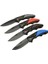 Klipsli 4 Lü Set Metal 16 Cm Kamp / Outdoor Çakı - Yarı Otomatik, Kemerlikli, Kutulu 1