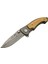 2-31 Damascus Kamp Çakı 19,5cm - Yarı Otomatik, Kemerlikli, Ahşap Metal Sap 1