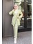 Cep Detaylı Kimono Takım Mint Yeşili 1